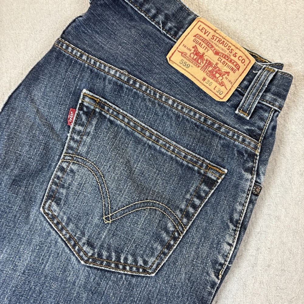 Levi Strauss & Co Men's 559 Relaxed Fit Jeans W36 L30 Blue‎ Denim Y2k